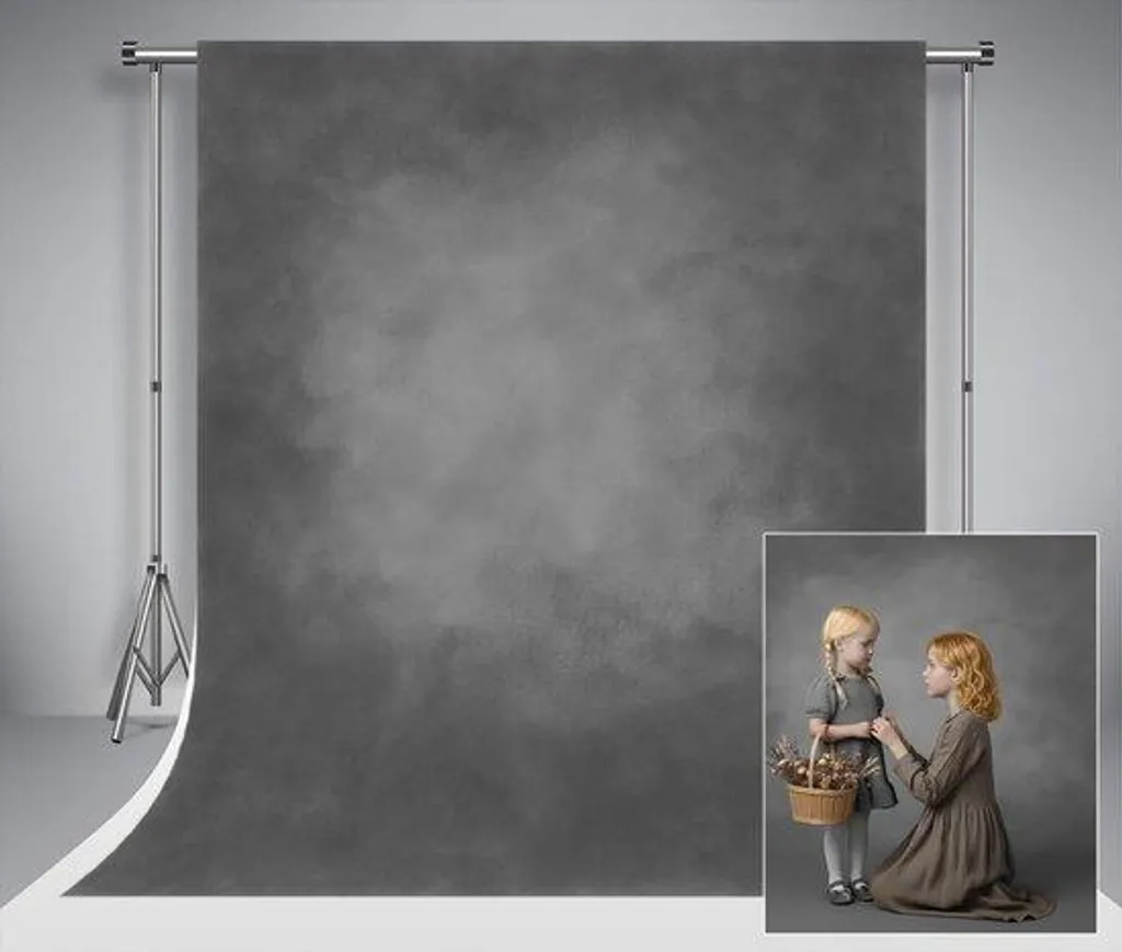 Fond de photographie 2 x 2 m gris foncé pour studio portrait série Pro