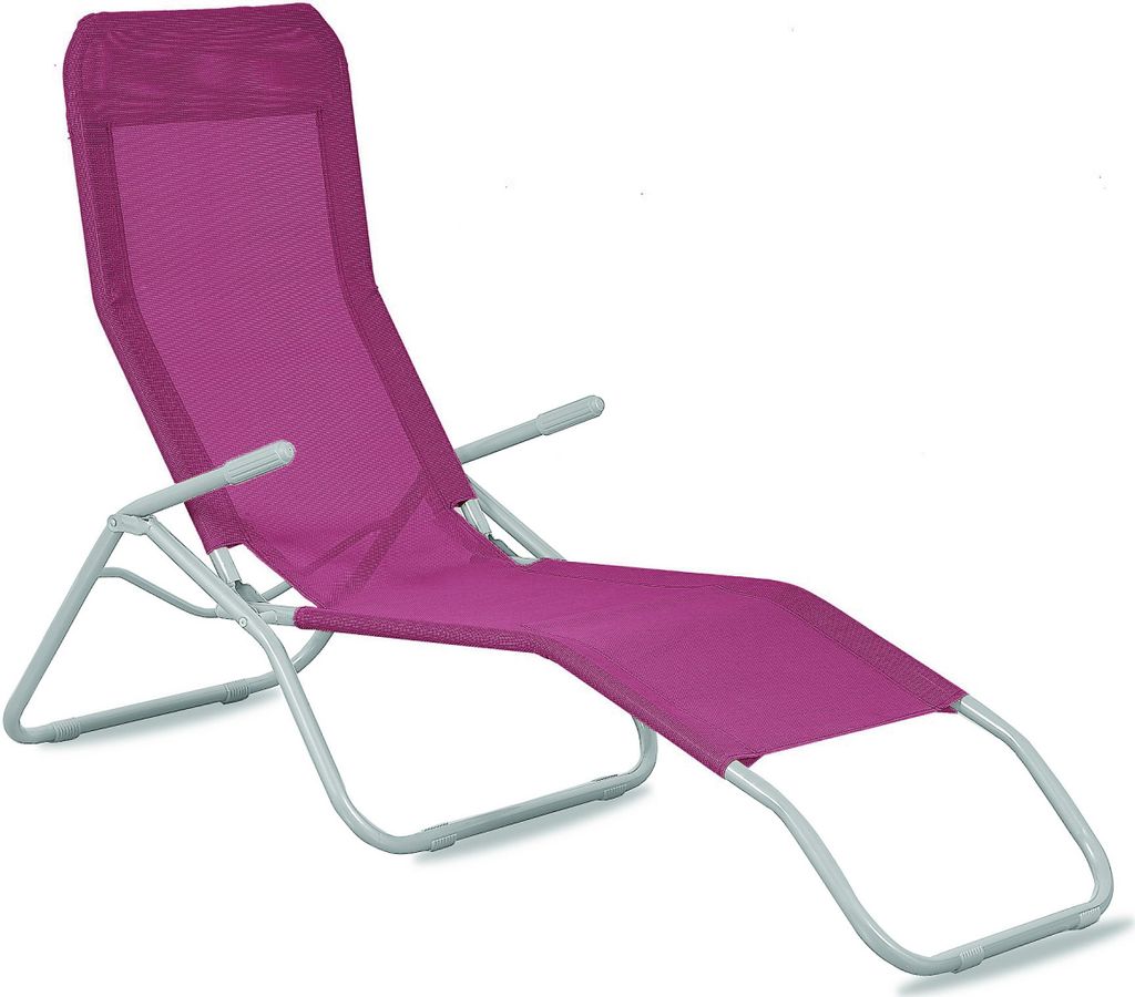 Aga Zahradní lehátko SIESTA Tmavě růžové Produktbild 