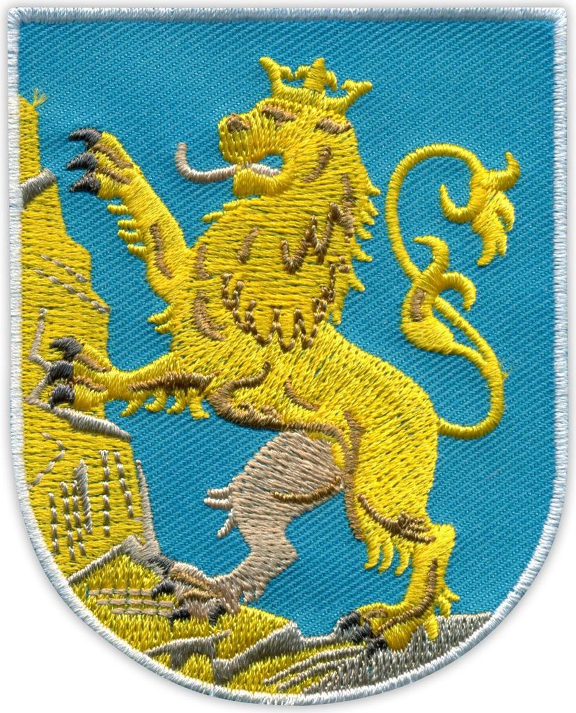 Patchion Coat of arms of Lviv Oblast - Iron-on / Heat Seal Backing - Embroidered Patch/Badge/Emblem