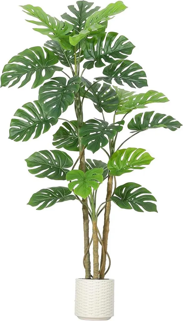 Aménager votre bureau avec ce Monstera artificiel 3XL bleu saphir
