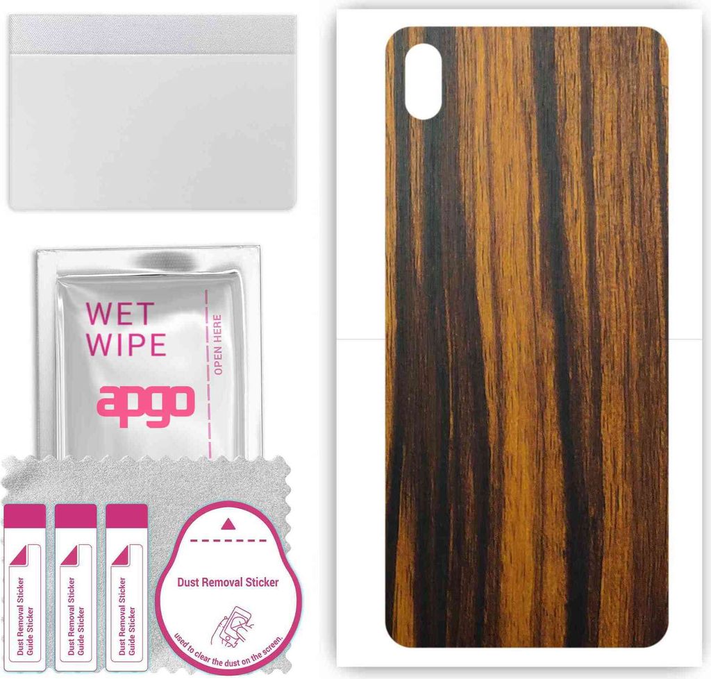 apgo Rückseite Schutzfolie, Skin, kompatibel mit TCL Signa, Hinten Displayschutzfolie aus Vinylfolie, kratzfest, einfache Montage - Tigerwood