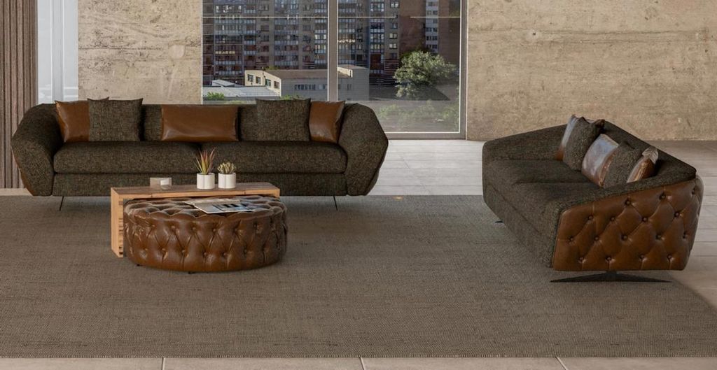 Wohnzimmerset 2x Sofa in modernem Design Stil und Weichheit für Ihr Zuhause