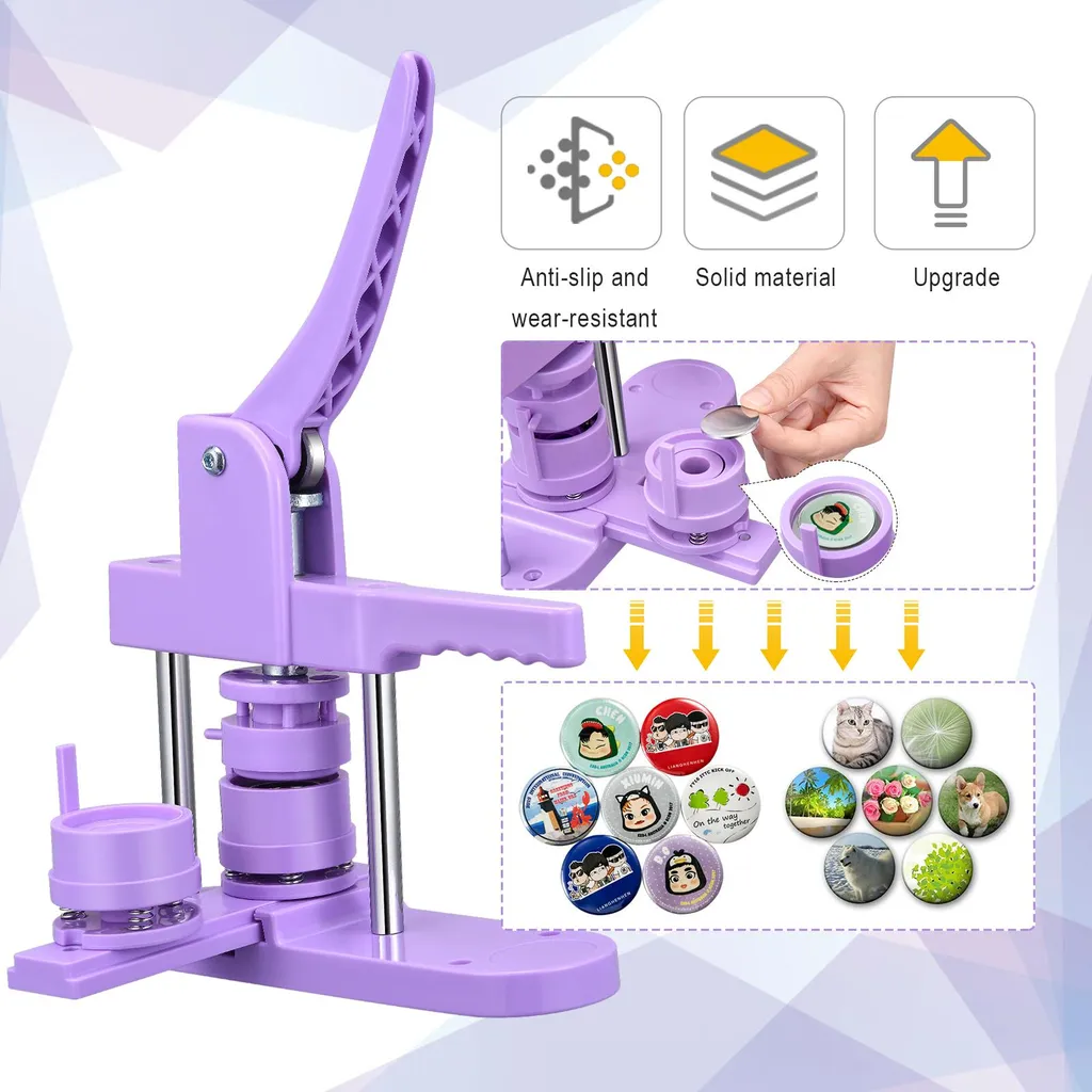 Machine à badges anti-échec avec 300 pièces et 3 moules interchangeables - 11