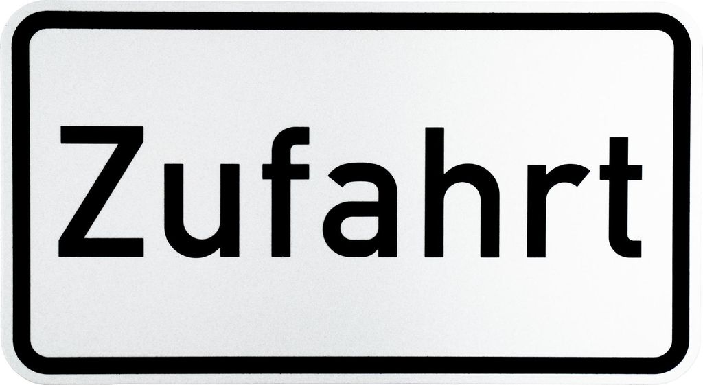 ORIGINAL Verkehrsschild Nr. 1007-62 " Zufahrt " nach StVO und RAL-Gütebedingungen Verkehrszeichen Schild Straßenschild Zusatzschild Straßenschil...