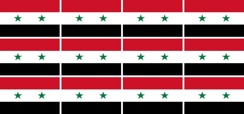 Mini Aufkleber Set - Pack glatt - 50x31mm - selbstklebender Sticker - Syrien - Flagge / Banner / Standarte fürs Auto, Büro, zu Hause und die Schu...
