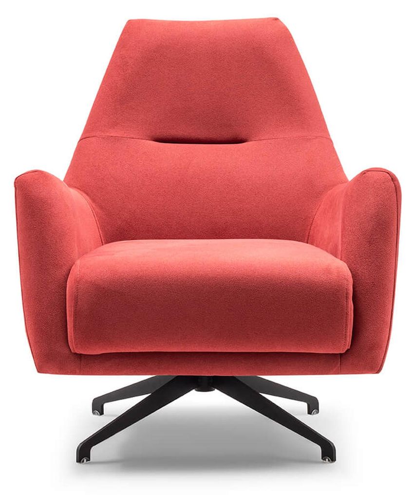 Wohnzimmer Sessel Ohrensessel Stoffsessel Rot Polster Einsitzer Sitz