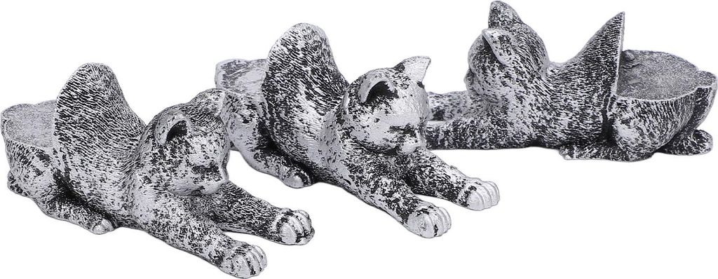 3pcs Harz Blumentopf Füße Tierfiguren Pflanze Topf Füße Tier Statuen Pflanze Töpfe Risers Halter Elevator für Indoor Outdoor-Dekor Lazy Cat