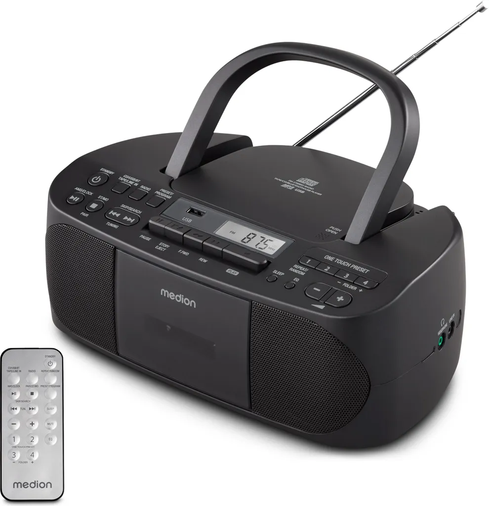 Stereo MEDION E65010 Nero: Radio FM, CD e USB per la Famiglia