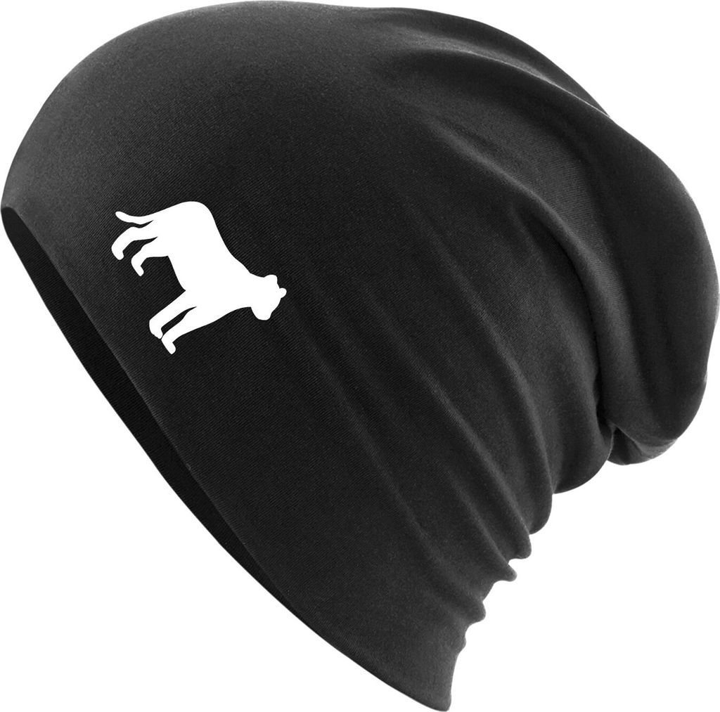Huuraa Beanie Panther Silhouette Black One Size Baumwolle und Elasthan Mütze Geschenkidee