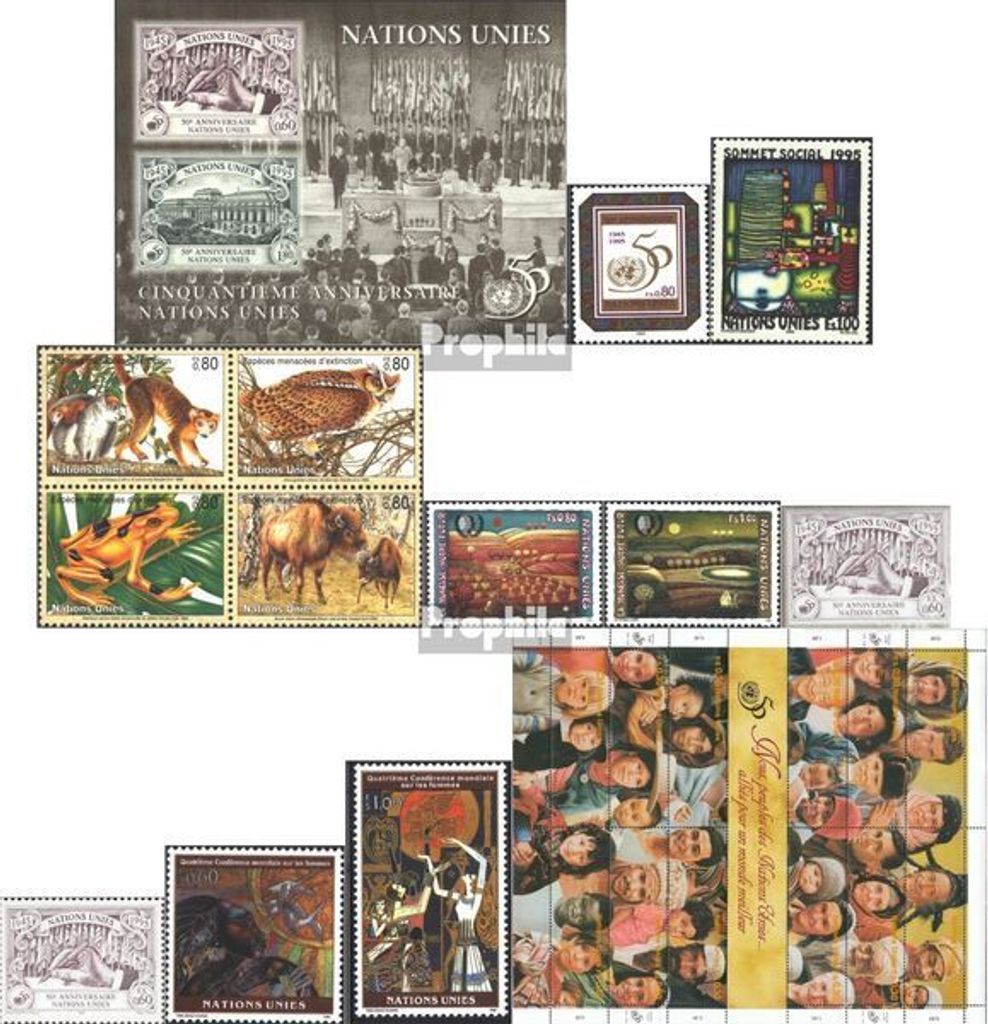 Briefmarken UNO - Genf 1995 Mi 261-284 (kompl.Ausg.) Produktbild 