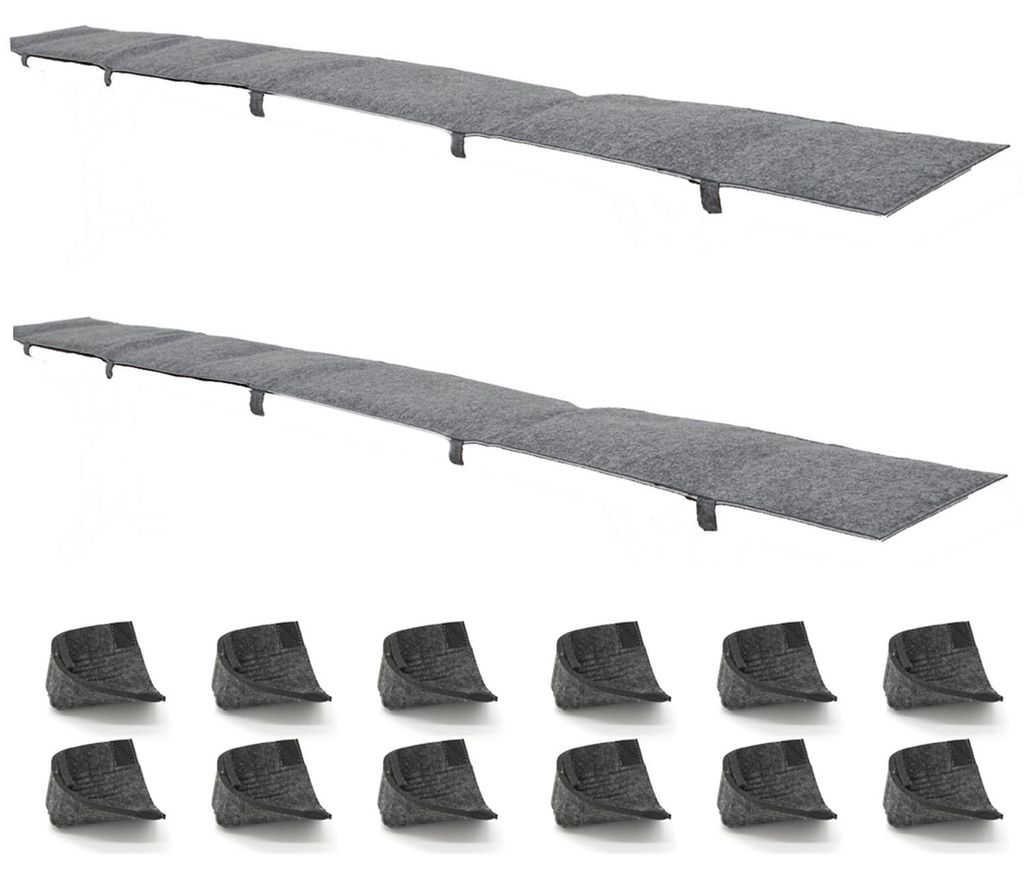 2er Set Bierbankauflage Filz 220x25cm mit Bodenschoner - Produktbild 