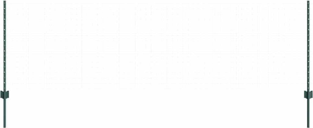 Zaunpfosten 5 pcs Grün 80 cm Stahl