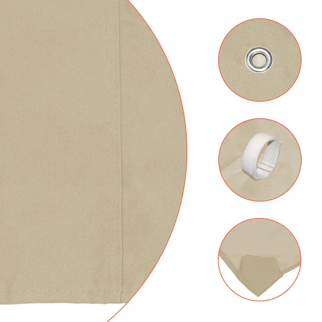Toile de tonnelle imperméable en PVC beige avec double toit ventilé