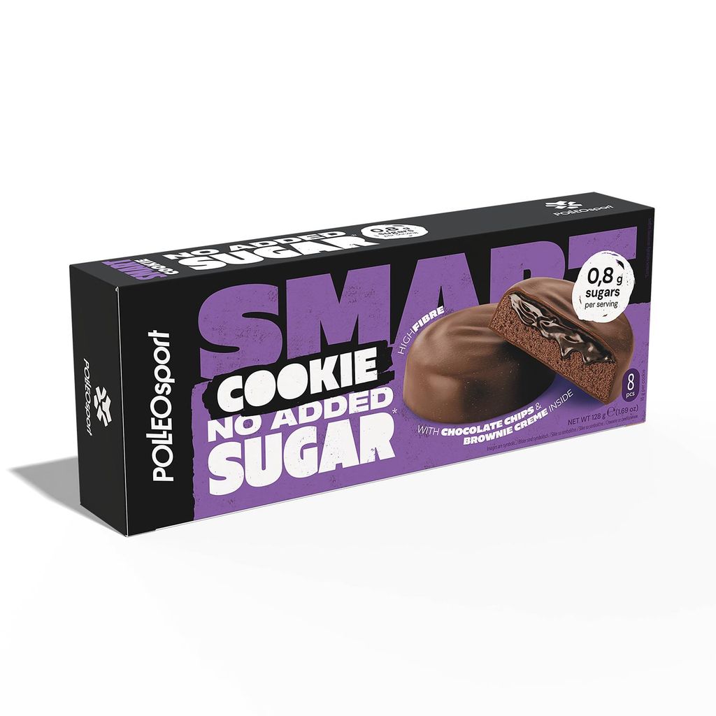Polleo Smart Cookies, 128 g - Brownie Productafbeelding 
