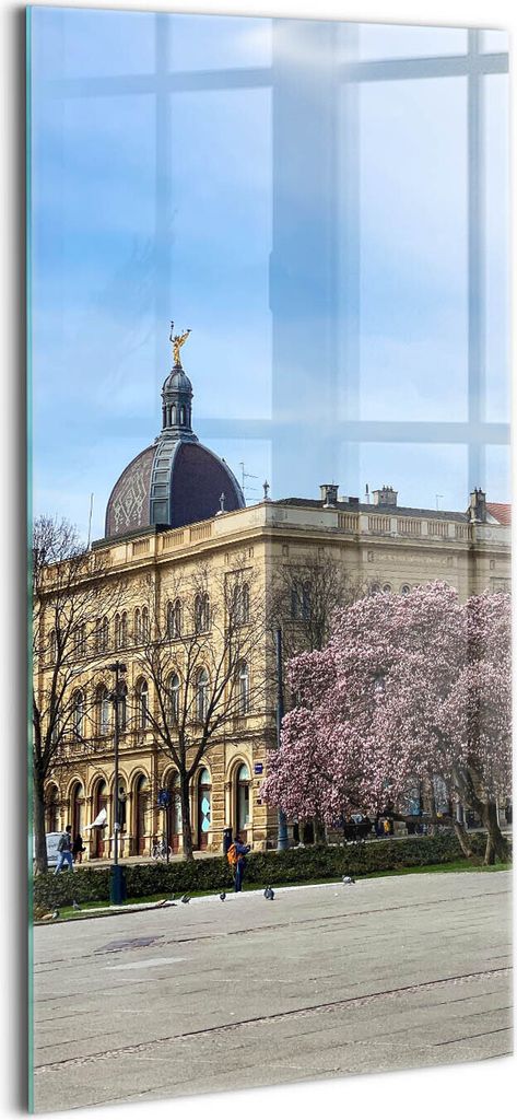 Designer Glasbild - Wandbild - Glas Bild - 70x140 cm - Kirche In Zagreb