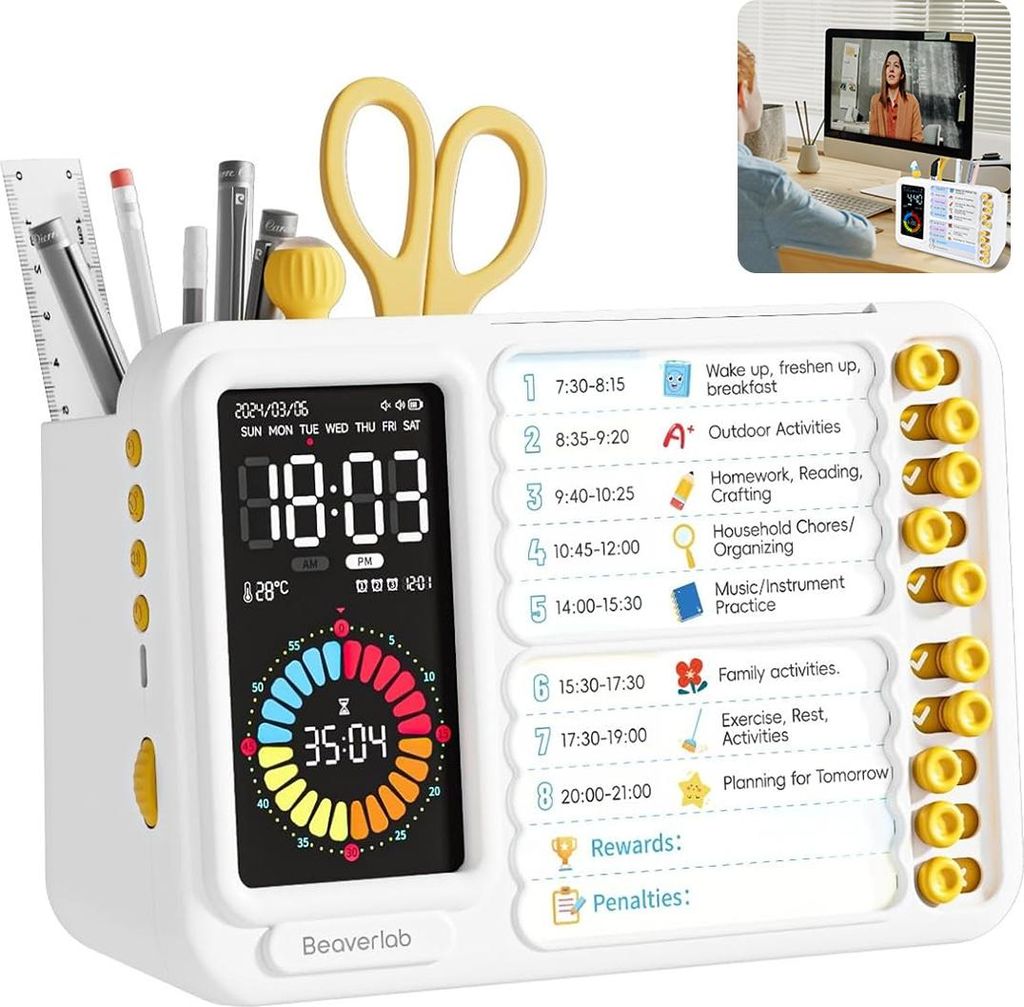 Kinder Zeitplan Zeitmanagement Visual Timer Schüler Timer Produktbild 