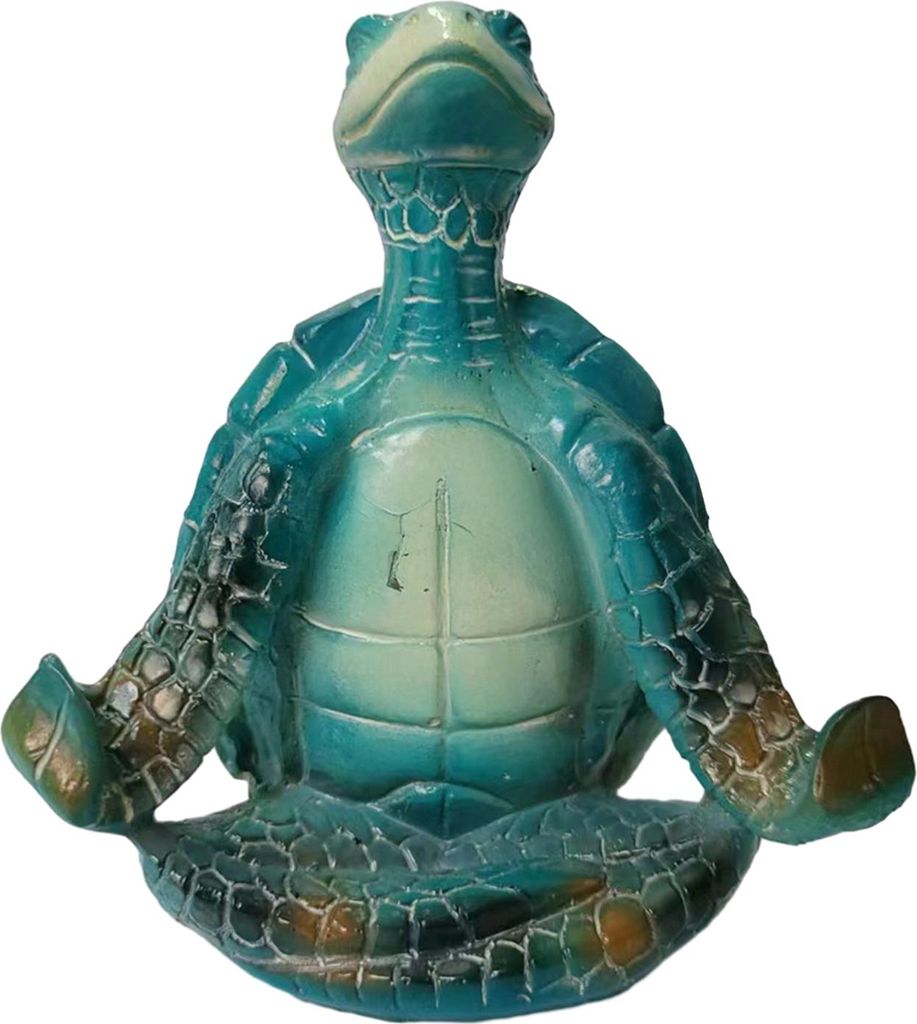 Yoga Meditation Schildkröte Ornament Sitzende Schildkröte Figur Statue Tier Skulptur Indoor Outdoor Garten Home Office Desktop Dekoration