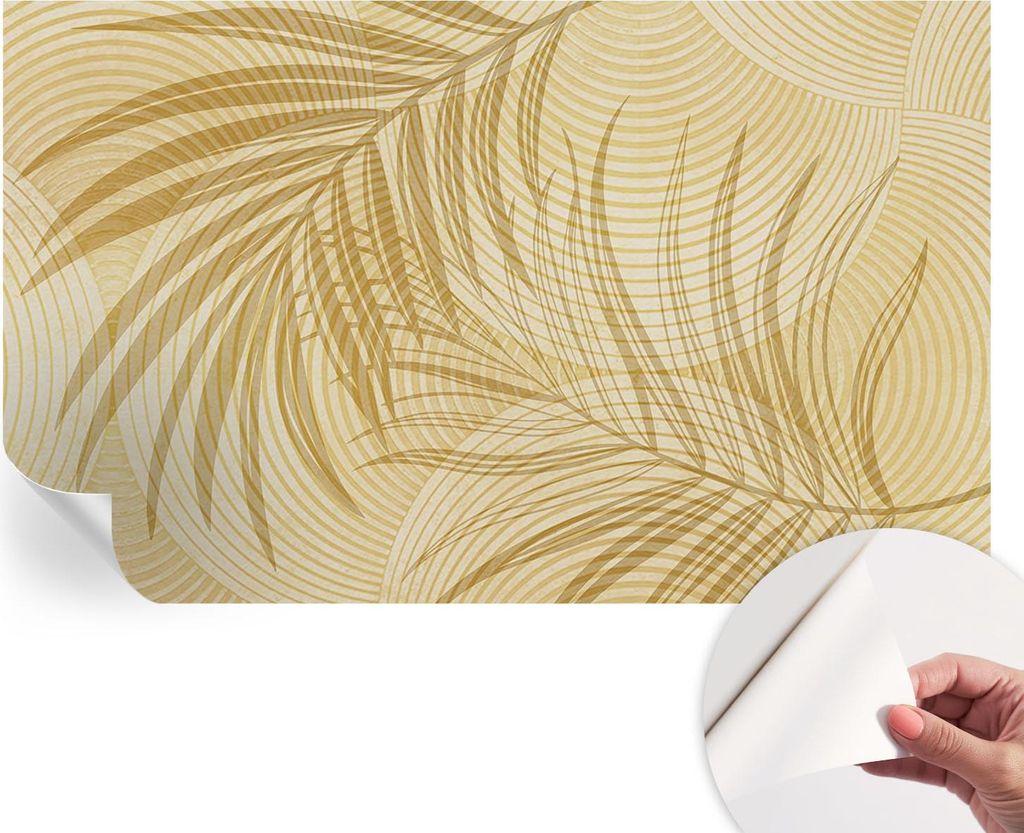 Selbstklebende Wandtapete - Dekorative Tapete für Wohnzimmer - Klebefolie für Wandbilder - Tapetenfolie für Wanddekoration - 416x254 - Tropische...