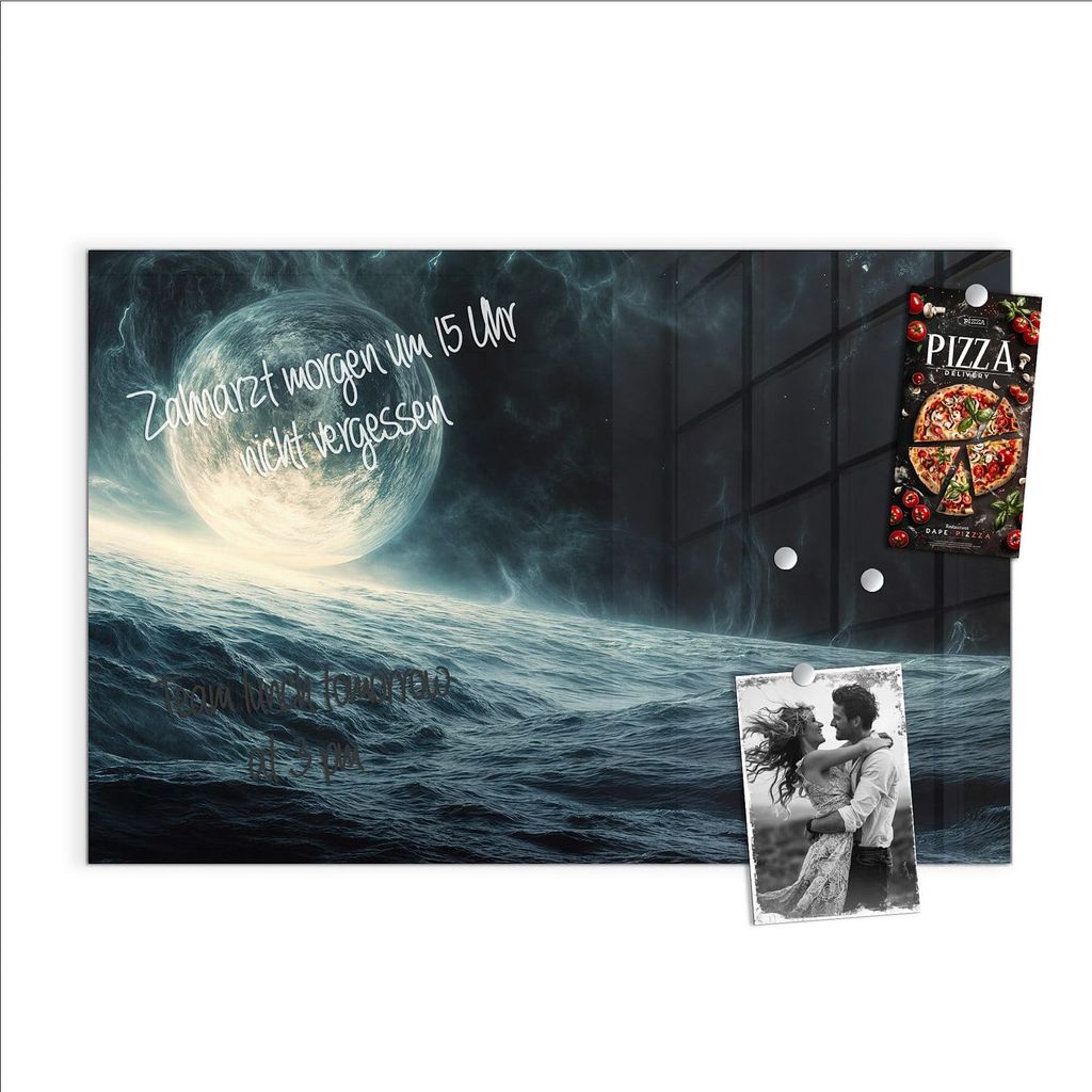 Magnettafel 90x60cm Pinnwand Whiteboard beschreibbar - Sterne im Kosmos