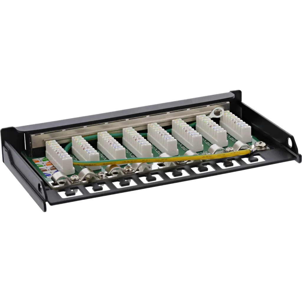 Patch panel Cat6A 8 ports InLine pour intégration mur ou bureau - 4