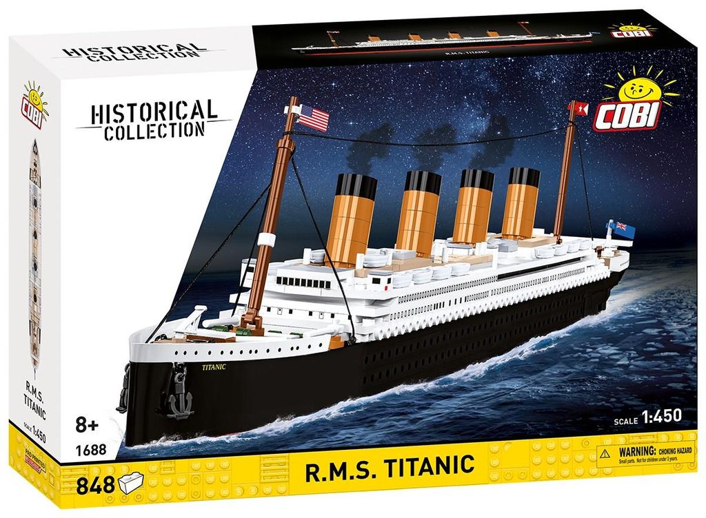 Cobi Klemmbaustein-Set RMS Titanic, Kreuzfahrtschiff, 848 Immagine del prodotto 