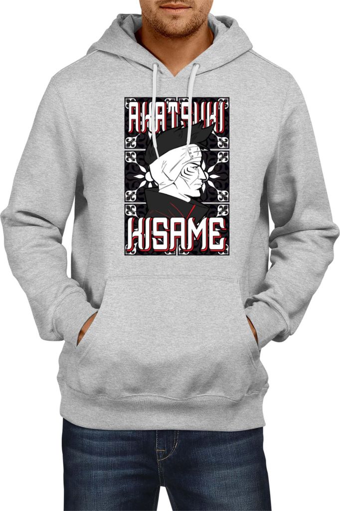 Herren Kapuzenpullover Naruto Kisame Hoshigaki, Man XL / Grau