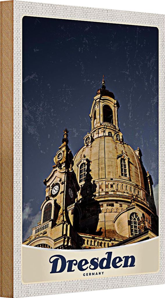 Holzschild Reise 20x30cm Dresden Kunst Mittelalter Architektur