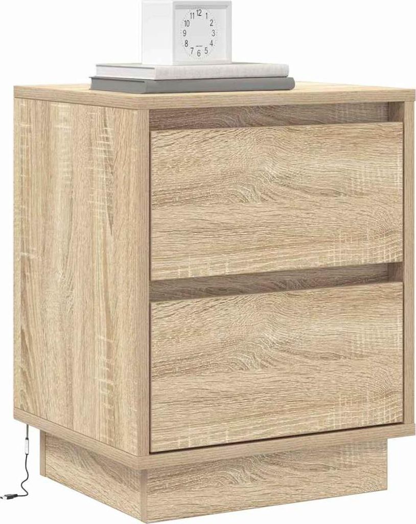 vidaXL Noční stolek 2 ks Dub Sonoma 39 x 34,5 x 50 cm Obrázek produktu 