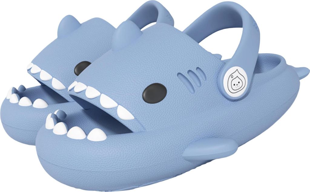 Hai Hausschuhe Kinder Badeschuhe Rutschfest Blau EVA Produktbild 