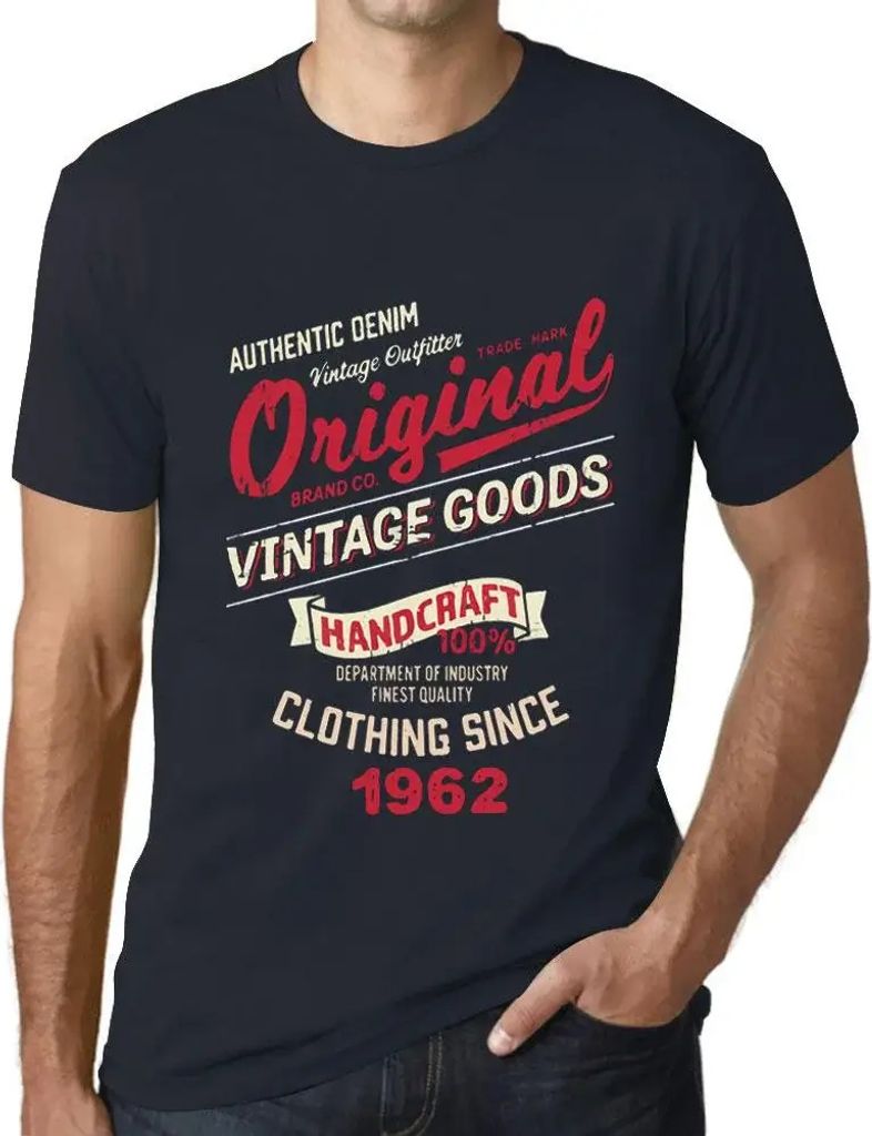 Herren Grafik T-Shirt Original Vintage-Kleidung seit 1962 – Original Vintage Clothing Since 1962 – Geschenk 62. Geburtstag Jahrestag 62 Jahre J...