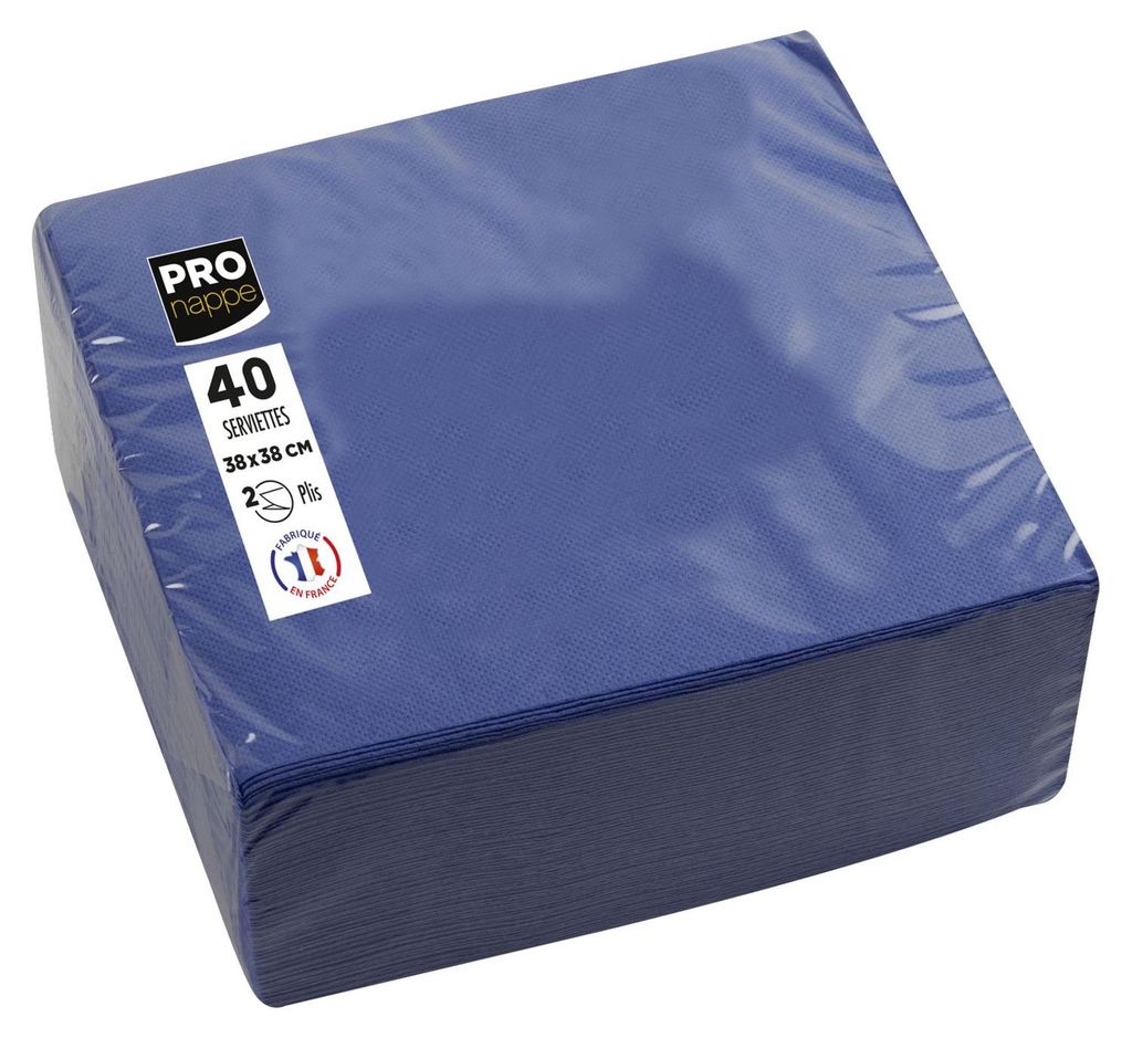 PROnappe Servietten marineblau 2-lagig 19,0 x 19,0 cm 40 St.