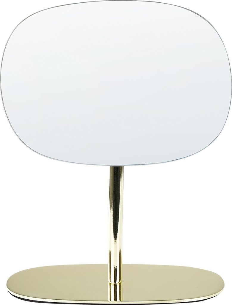 BELIANI Schminkspiegel Gold Metall 20 x 14 cm Frisiertisch drehbarer Spiegel Dekorativ