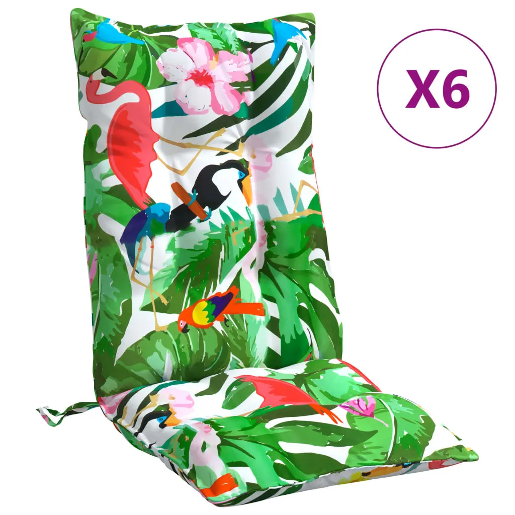 Cuscini Schienale Alto vidaXL 6 pz Tessuto Oxford Multicolore - Offerta