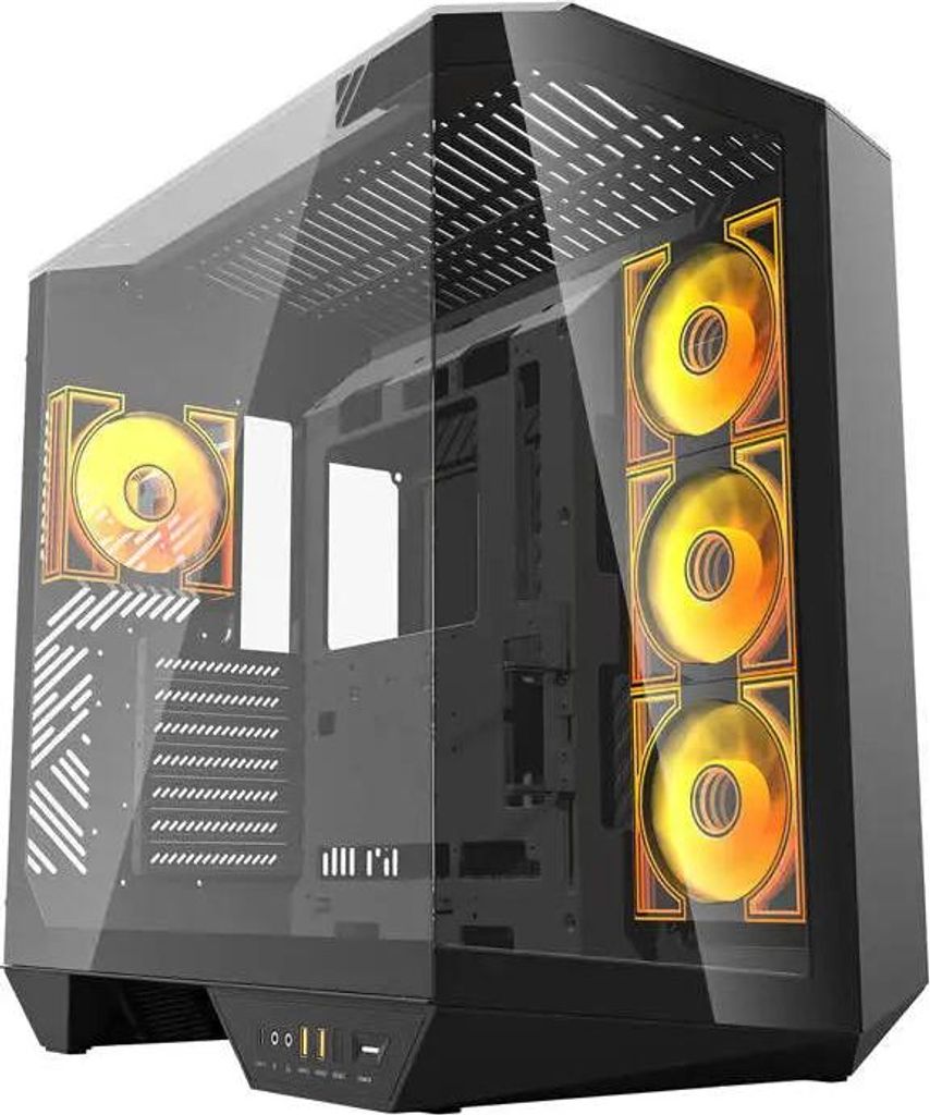 Darkflash DY470 PC-Gehäuse mit 4 Lüftern, Schwarz Produktbild 