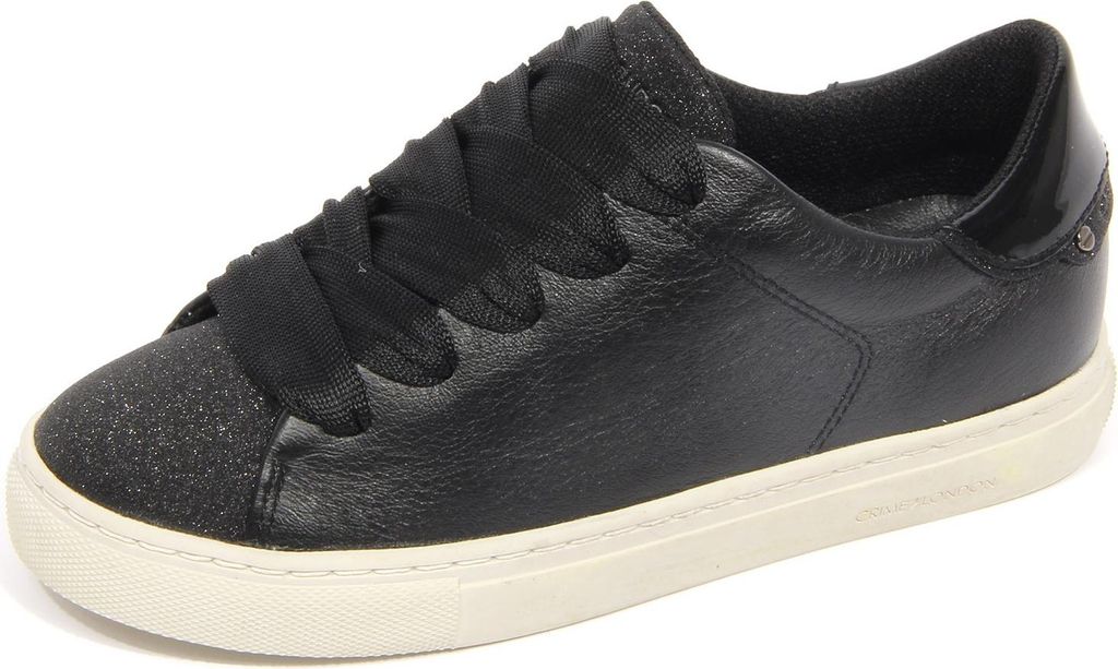G4192 sneaker bimba girl CRIME black leather glitter shoe kid