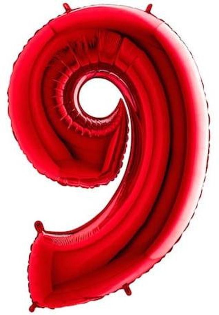 Balon 100Cm Cyfra Czerwona 9 Produktbild 
