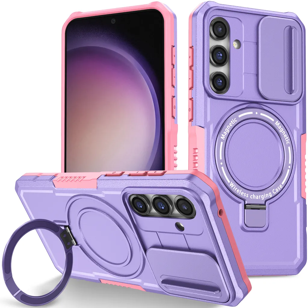 Cover Samsung S23 FE Antiurto Viola MagSafe - Sicurezza per Famiglie