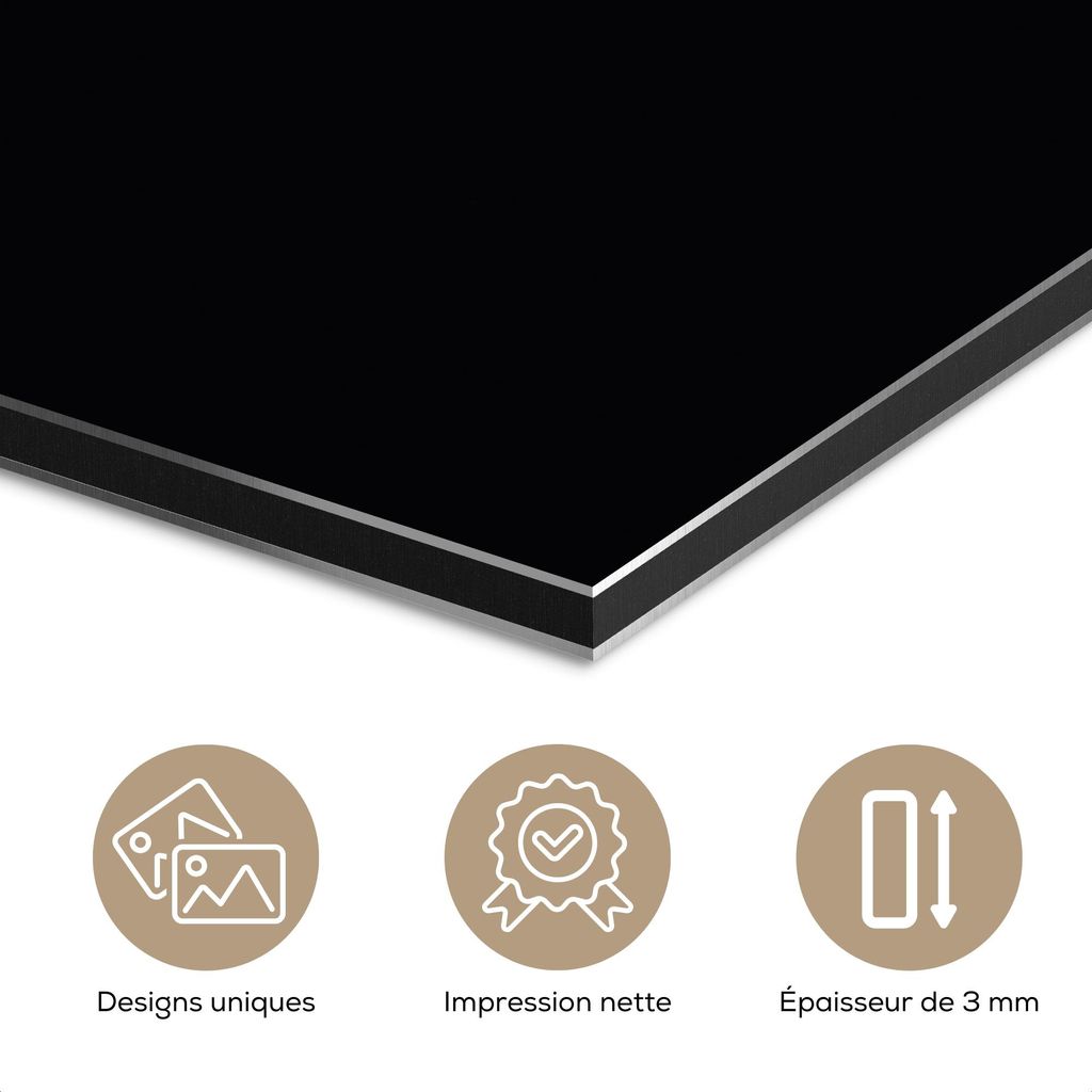 MuchoWow Wanddekoration Metall Metallbild Wandkunst 40x20 cm Sardinen - Text - Fisch - Konserven MuchoWow Aluminium Gemälde - Bild - Aluminium