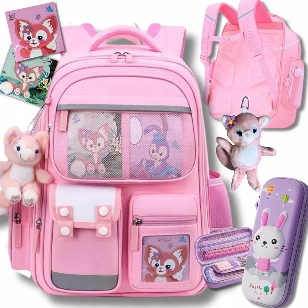 Zaino Rosa Coniglio Kawaii | Must-Have Scuola per Ragazze 2024