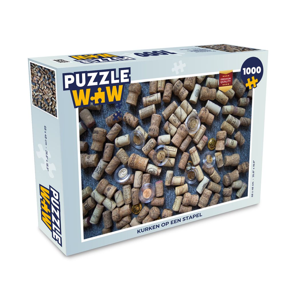 MuchoWow Puzzle 1000 Teile Korken auf einem Haufen - Erwachsene - Rätsel