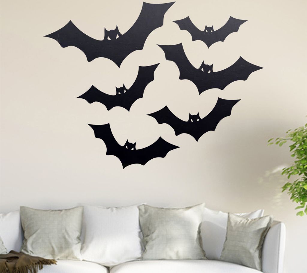 Fledermaus Schwarm Wandtattoo in 6 Größen - Wandaufkleber Wall Sticker - Dekoration, Küche, Wohnzimmer, Schlafzimmer, Badezimmer