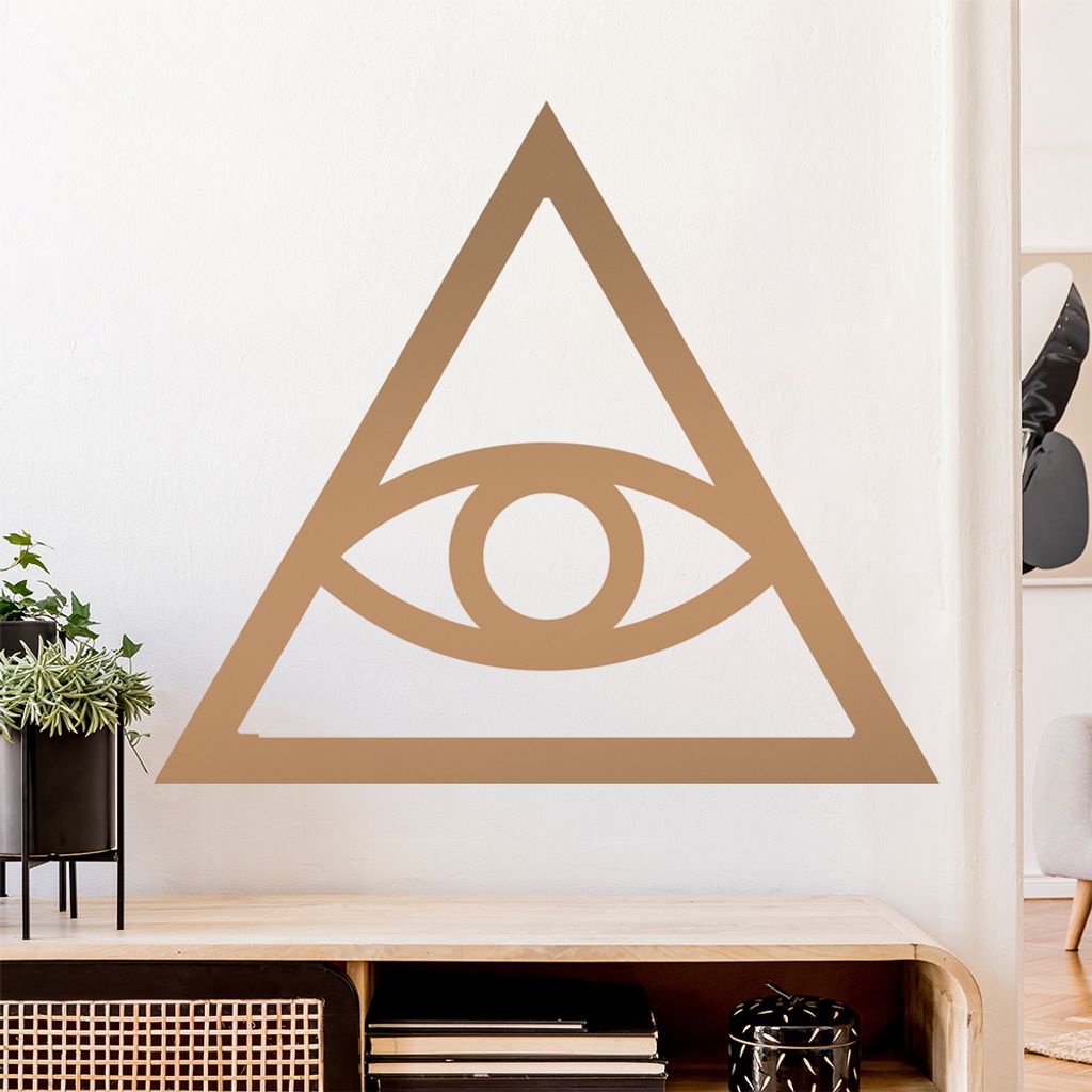 Auge der Vorsehung I Wandtattoo Wandaufkleber Wall Sticker - Dekoration, Küche, Wohnzimmer, Schlafzimmer, Badezimmer