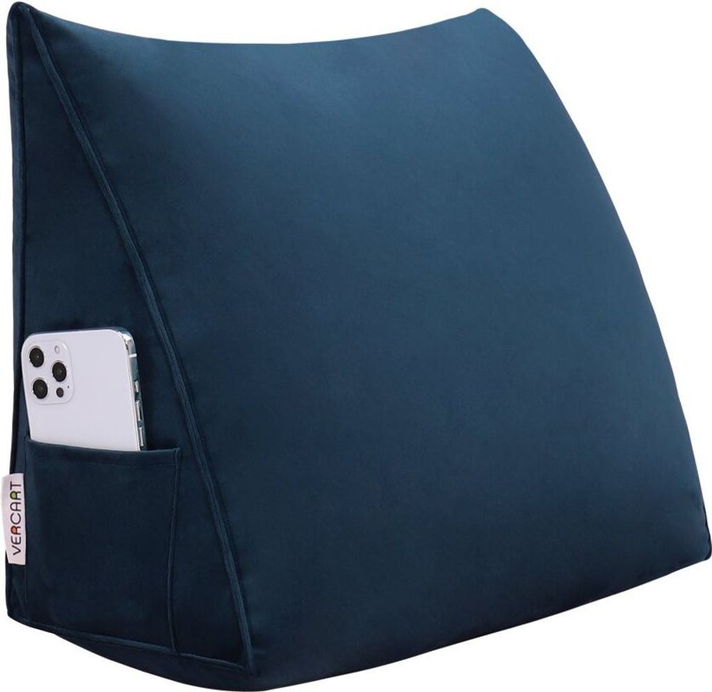 Velký ergonomický polštářek na opěrku hlavy sametový Obrázek produktu 