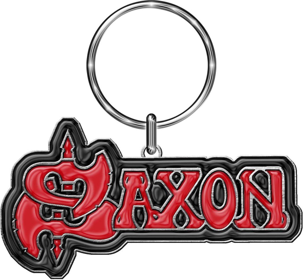 Saxon - Schlüsselanhänger Emailliert RO7049 (Einheitsgröße) (Rot/Schwarz)