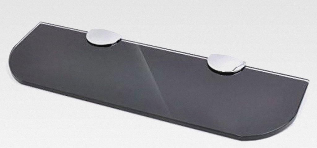 Glasablage mit abgerundeten Ecken, 3 Größen (300 mm, 400 mm, 500 mm) und 3 Farben (transparent, weiß, schwarz) für Badezimmer, Küche, Schlafzi...