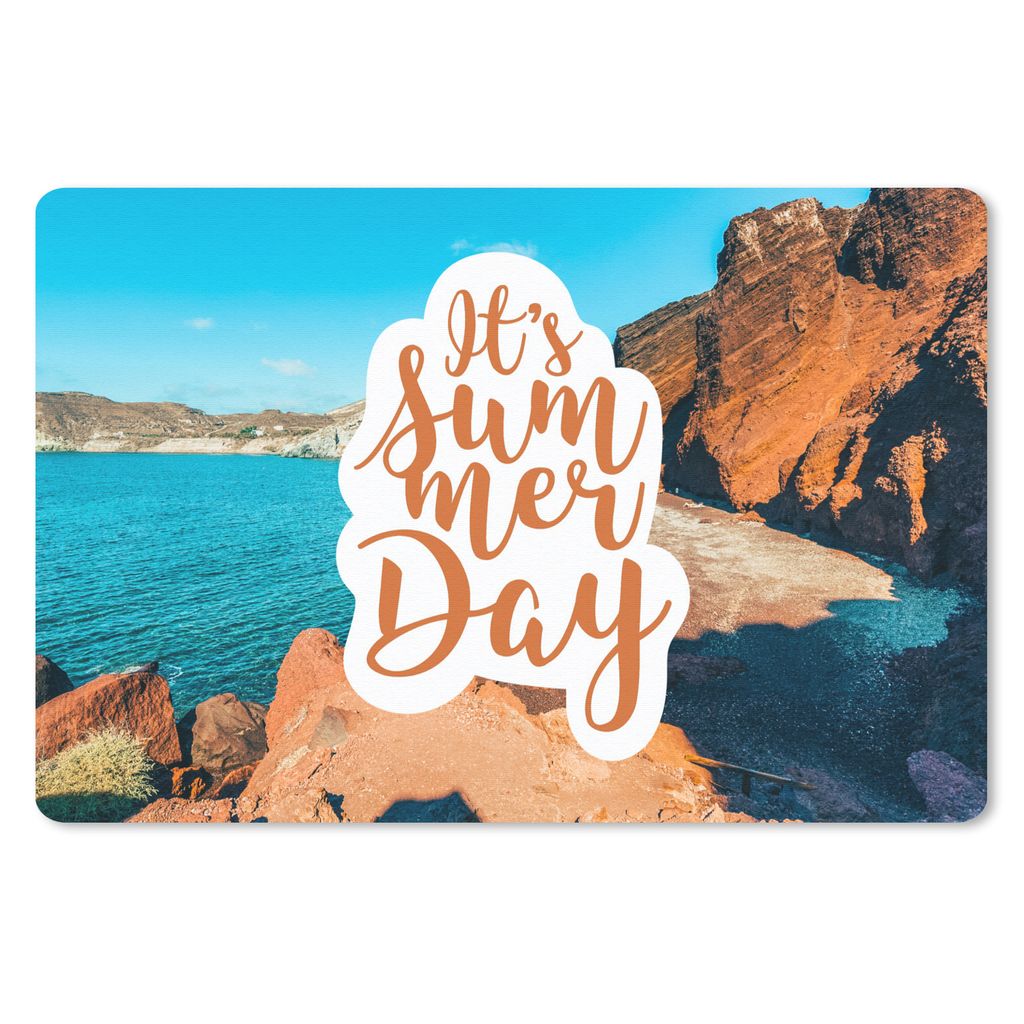 MuchoWow Mauspad Mousepad Sommer - Sprichwort - Urlaub 27x18 cm - Mousepads - Maus Mat - Pad - Mausunterlage - Büroartikel - Desk Matten