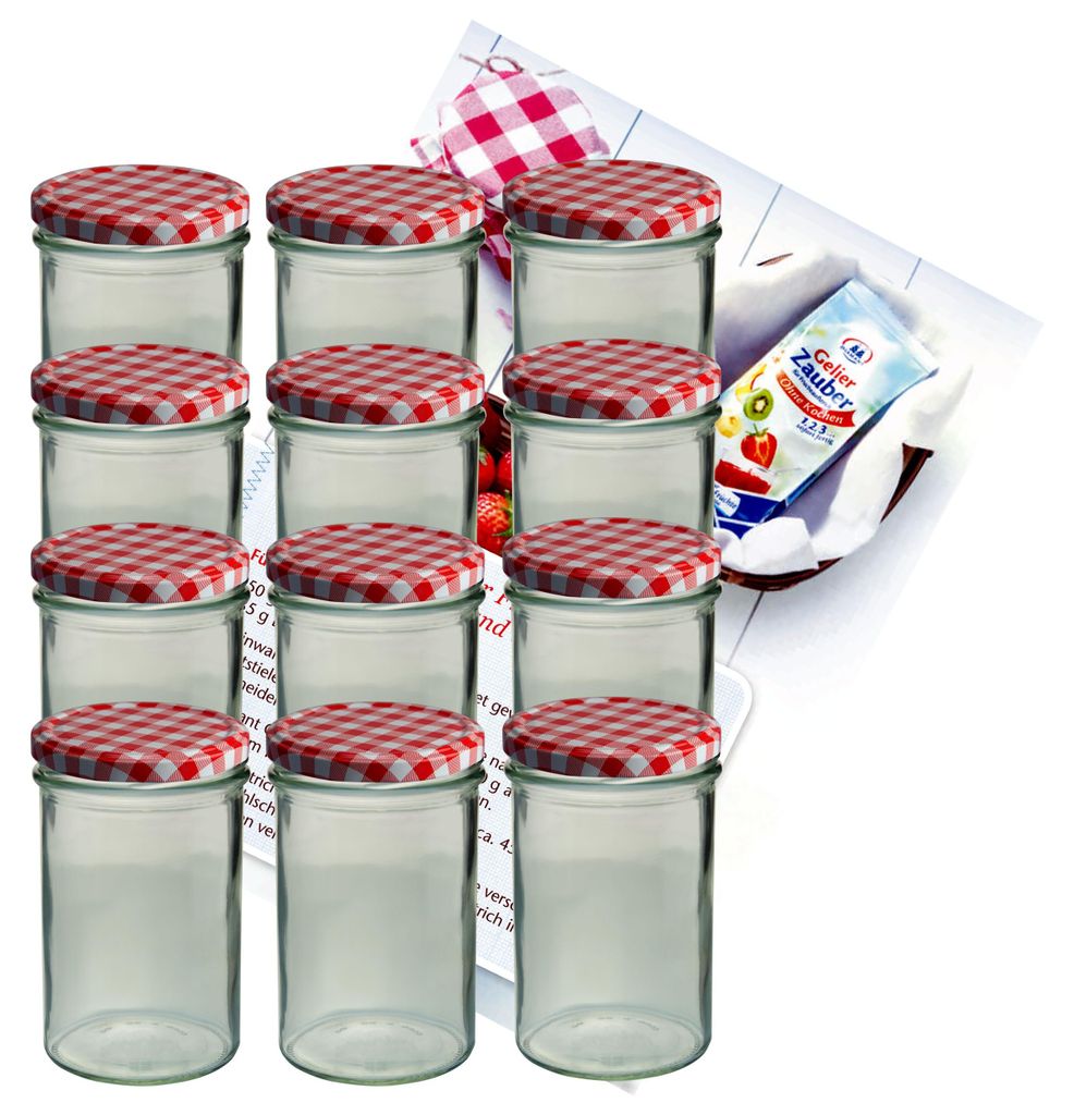 12er Set Sturzglas 435 ml Marmeladenglas Einmachglas Produktbild 