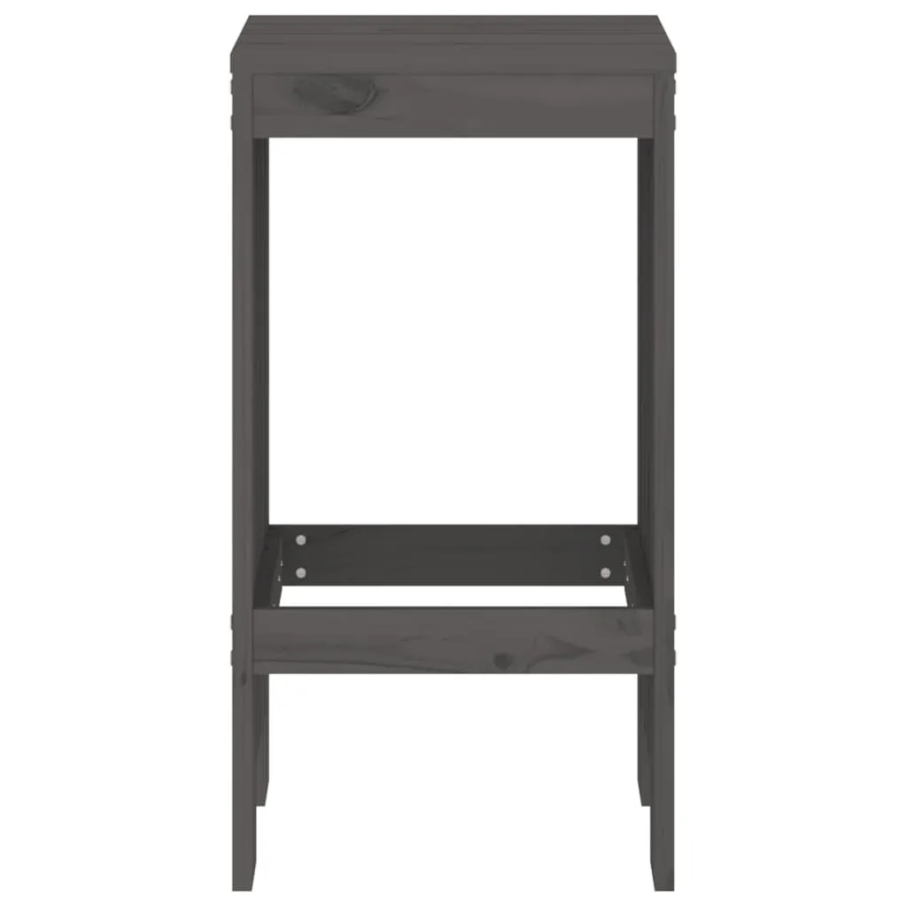 Sgabelli Alti da Pub in Pino Grigio - Set 2pz 40x36x75 cm per Locale - 4