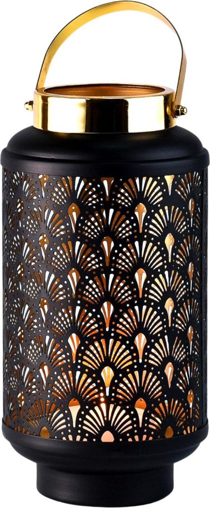 Marrakesch orientalische Laterne Windlicht 30cm | Laternen für Draußen Braga klein als Dekoration