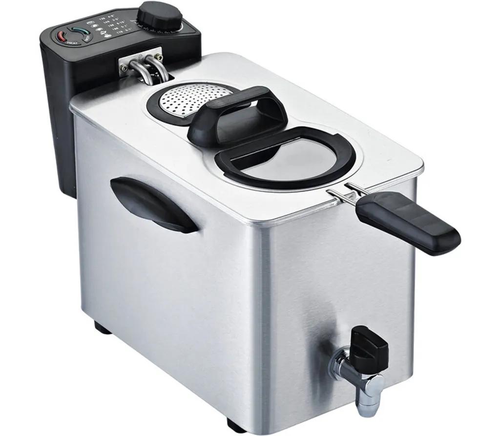 Friteuse Familiale 4L RGV FRY TYPE4L 2500W pour Frites Maison Inox